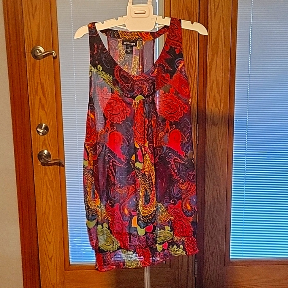 Plus Size Lane Bryant racerback Paisley blouse